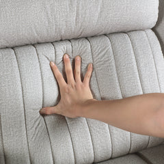 Brennen Mist Gray Double Reclining Loveseat - Ornate Home