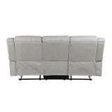 Brennen Mist Gray Double Reclining Sofa - Ornate Home