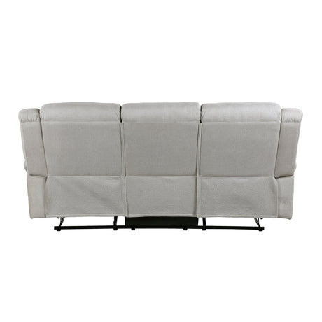 Brennen Mist Gray Double Reclining Sofa - Ornate Home