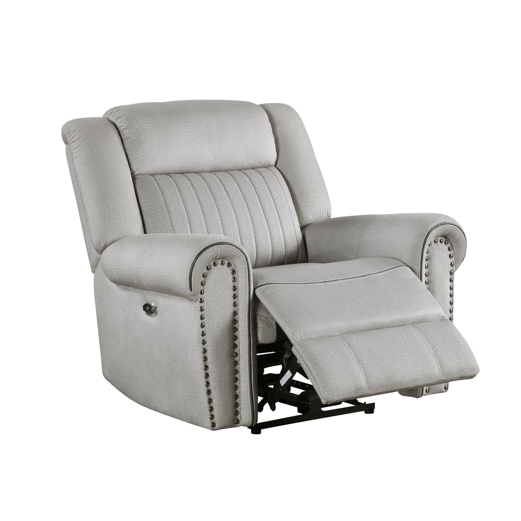 Brennen Mist Gray Power Reclining Chair - Ornate Home