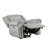 Brennen Mist Gray Power Reclining Chair - Ornate Home