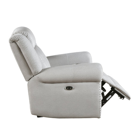 Brennen Mist Gray Power Reclining Chair - Ornate Home