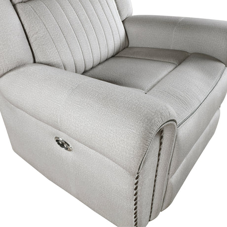 Brennen Mist Gray Power Reclining Chair - Ornate Home
