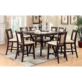 Brent Dark Cherry/Ivory 9 Pc. Counter Height  Dining Room Set - Ornate Home