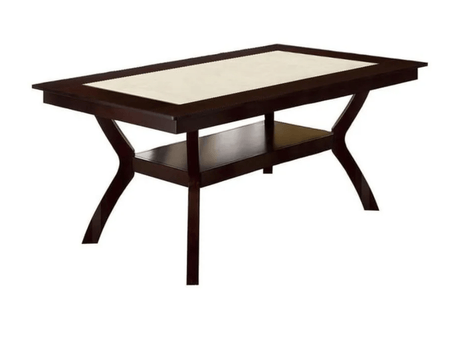 Brent Dark Cherry/Ivory Dining Table - Ornate Home