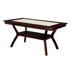 Brent Dark Cherry/Ivory Dining Table - Ornate Home