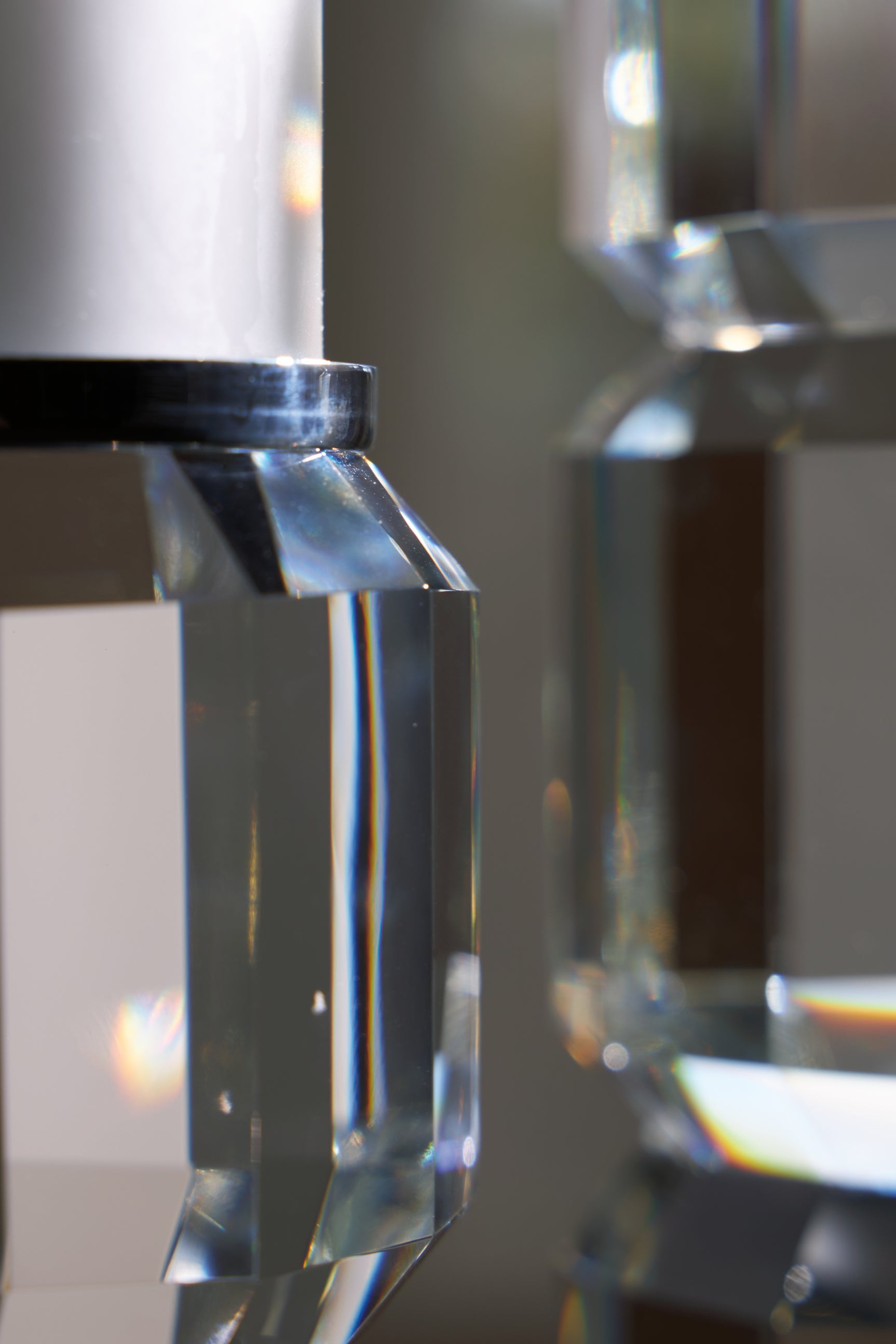 Brentley Clear/Silver Finish Candle Holder Set (Set of 2) - Ornate Home