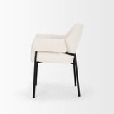 Brently Cream Curved Back Dining Arm Chair (Set of 2) - Ornate Home
