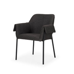 Brently Gray Curved Back Dining Arm Chair (Set of 2) - Ornate Home