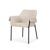 Brently Oatmeal Curved Back Dining Arm Chair (Set of 2) - Ornate Home