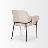 Brently Oatmeal Curved Back Dining Arm Chair (Set of 2) - Ornate Home