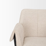 Brently Oatmeal Curved Back Dining Arm Chair (Set of 2) - Ornate Home