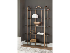 Brentmour Brown & Gold Bookcase (Online Special Price) - Ornate Home