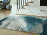 Brentward Blue/Gray/Ivory 5' x 7' Rug - Ornate Home
