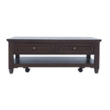 Brentwood Arbor Oak Castered Leg Cocktail Table - Ornate Home
