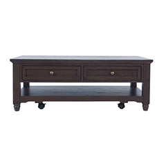 Brentwood Arbor Oak Castered Leg Cocktail Table - Ornate Home