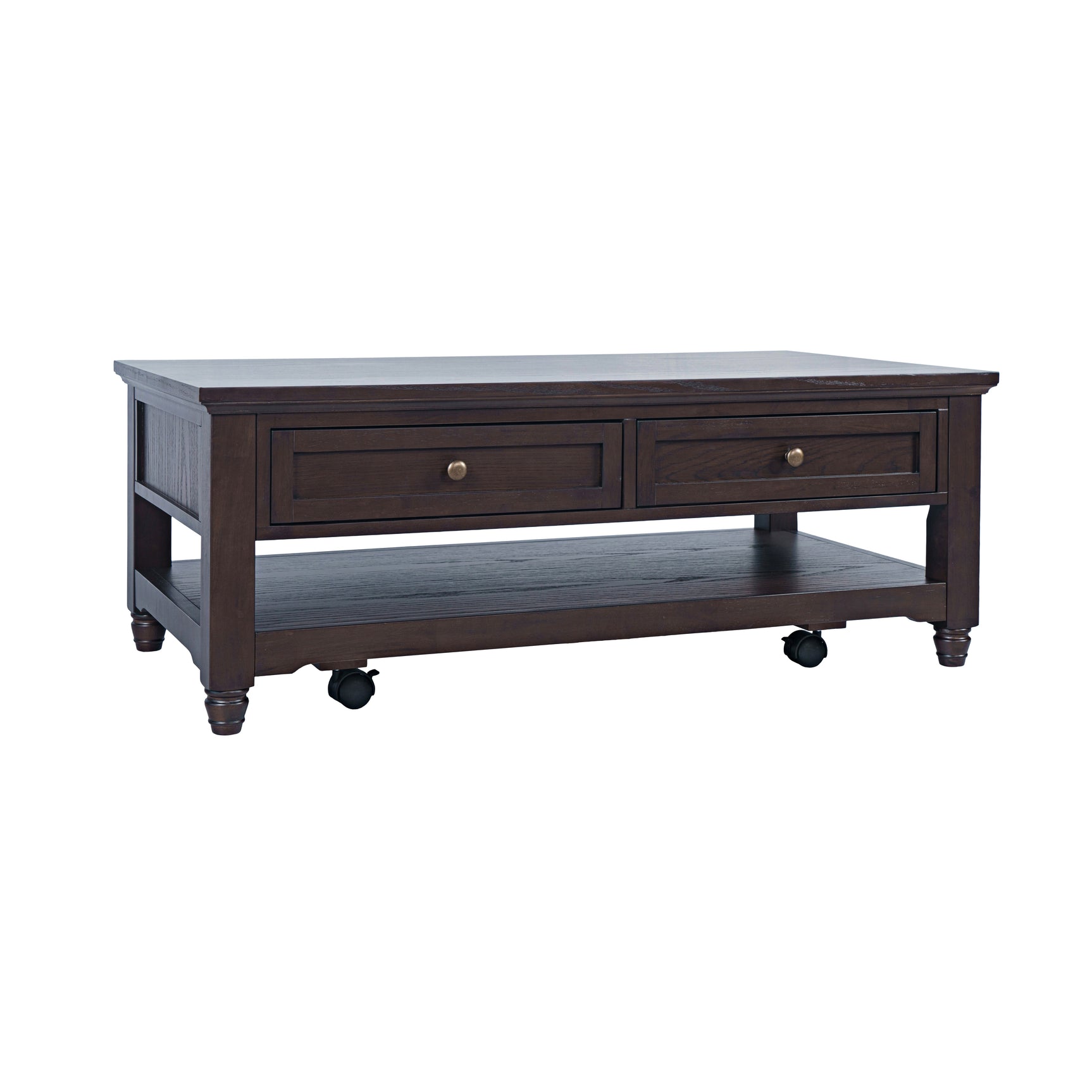 Brentwood Arbor Oak Castered Leg Cocktail Table - Ornate Home