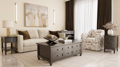 Brentwood Arbor Oak Castered Lift Top Cocktail Table - Ornate Home