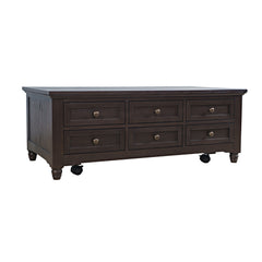 Brentwood Arbor Oak Castered Lift Top Cocktail Table - Ornate Home