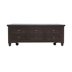 Brentwood Arbor Oak Castered Lift Top Cocktail Table - Ornate Home