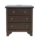 Brentwood Arbor Oak Power Nightstand - Ornate Home