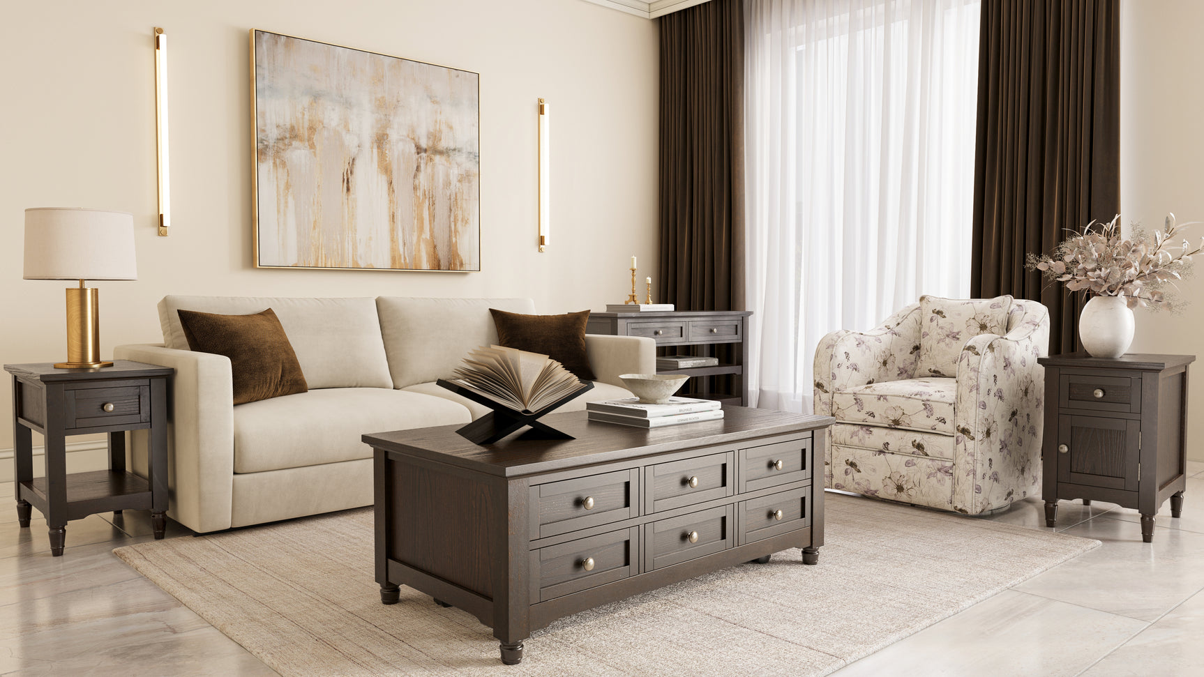 Brentwood Arbor Oak Sofa Table - Ornate Home