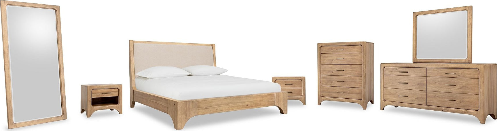 Brentwood Brioche Floor Mirror - Ornate Home