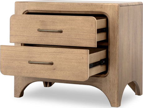 Brentwood Brioche Two Drawer Nightstand w/CM - Ornate Home