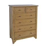 Brentwood Cascade Oak 6 Drawer Chest - Ornate Home