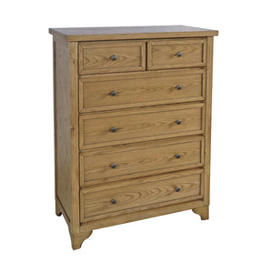 Brentwood Cascade Oak 6 Drawer Chest - Ornate Home