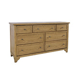 Brentwood Cascade Oak 7 Drawer Dresser - Ornate Home