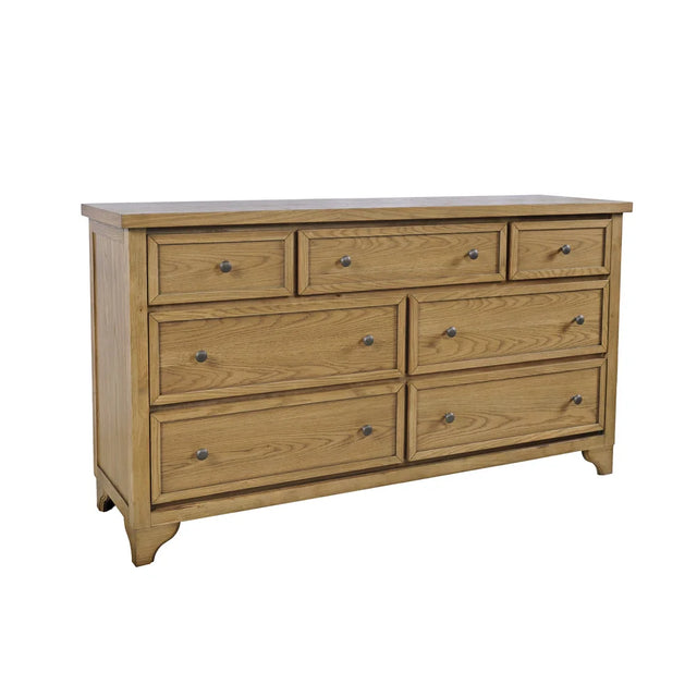 Brentwood Cascade Oak 7 Drawer Dresser - Ornate Home