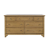 Brentwood Cascade Oak 7 Drawer Dresser - Ornate Home