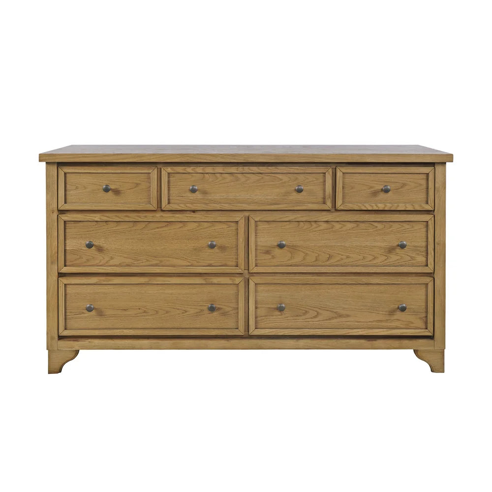 Brentwood Cascade Oak 7 Drawer Dresser - Ornate Home