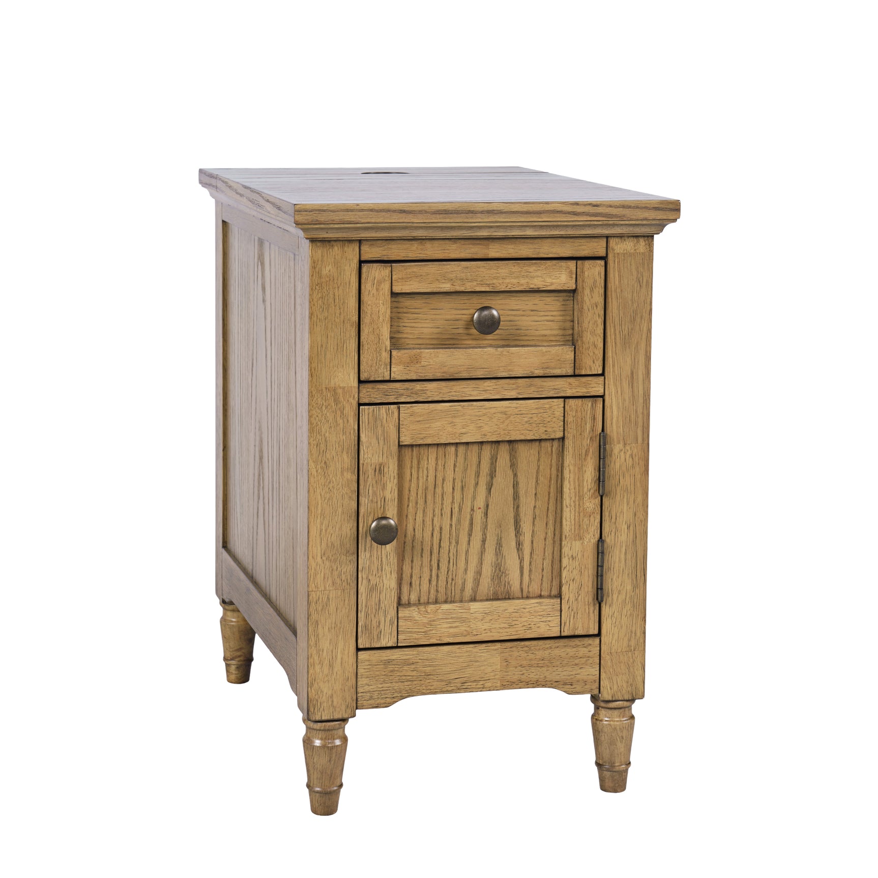 Brentwood Cascade Oak Cabinet Power Chairside Cabinet - Ornate Home