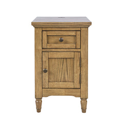 Brentwood Cascade Oak Cabinet Power Chairside Cabinet - Ornate Home