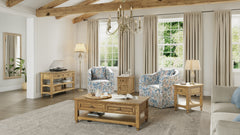 Brentwood Cascade Oak Castered Leg Cocktail Table - Ornate Home
