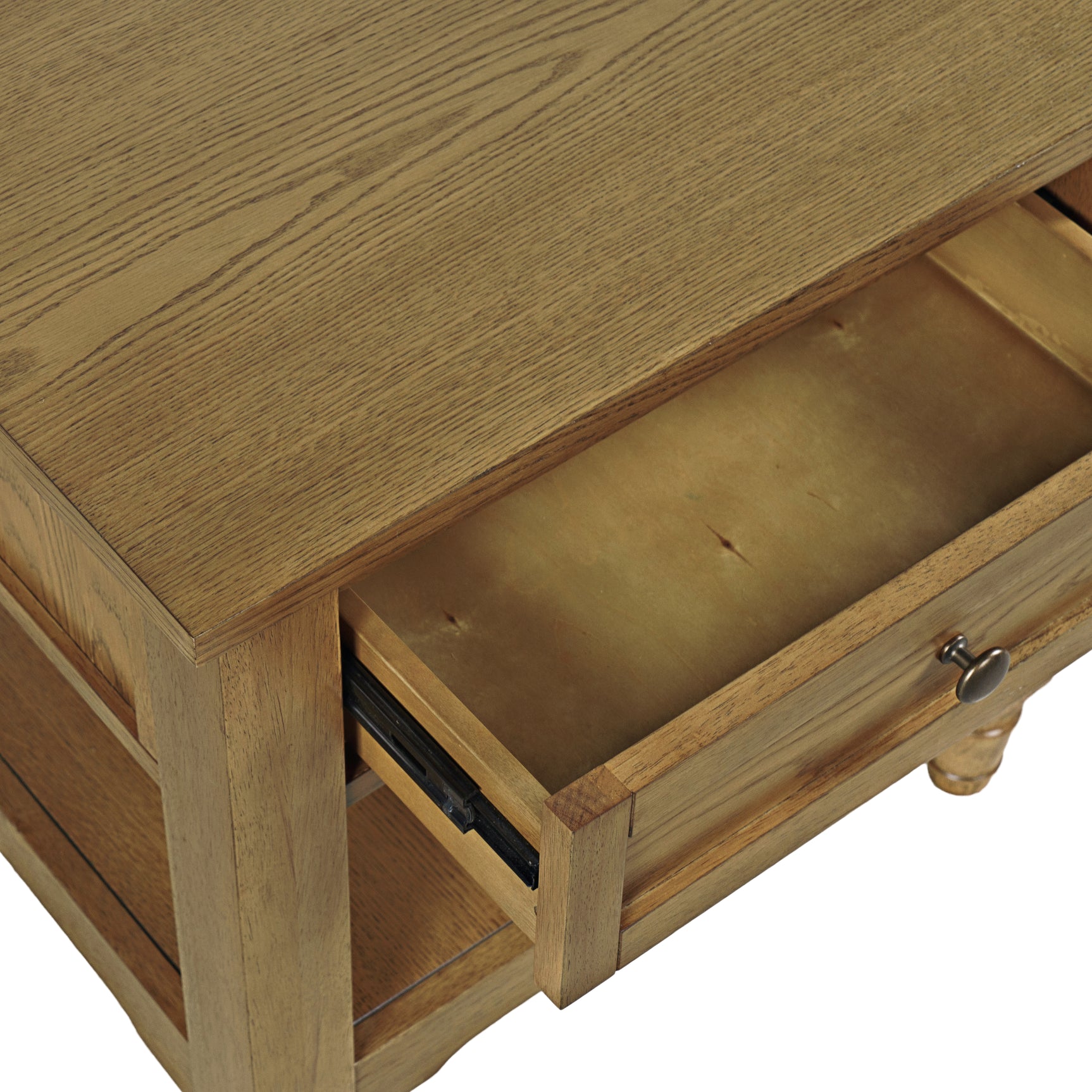 Brentwood Cascade Oak Castered Leg Cocktail Table - Ornate Home