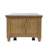Brentwood Cascade Oak Castered Lift Top Cocktail Table - Ornate Home