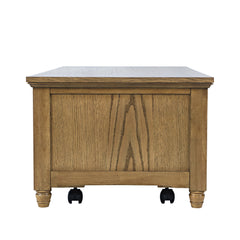 Brentwood Cascade Oak Castered Lift Top Cocktail Table - Ornate Home
