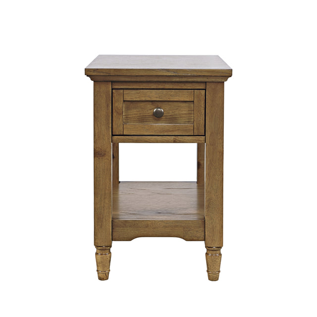 Brentwood Cascade Oak Chairside Table - Ornate Home