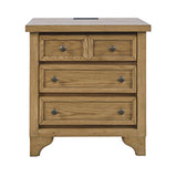 Brentwood Cascade Oak Power Nightstand - Ornate Home