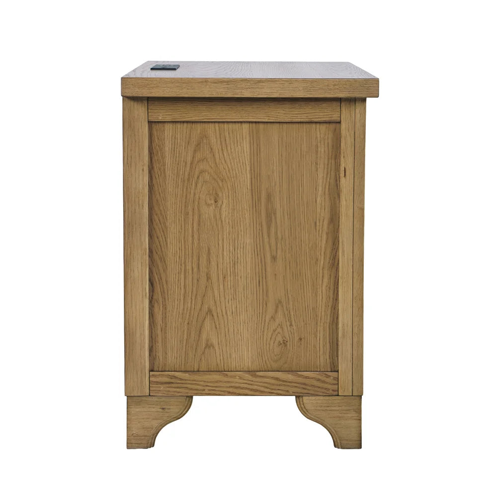 Brentwood Cascade Oak Power Nightstand - Ornate Home