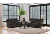 Brentwood Dark Charcoal 2-piece Upholstered Reclining Sofa Set - Ornate Home