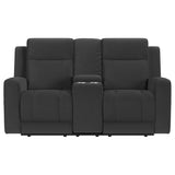 Brentwood Dark Charcoal 2-piece Upholstered Reclining Sofa Set - Ornate Home