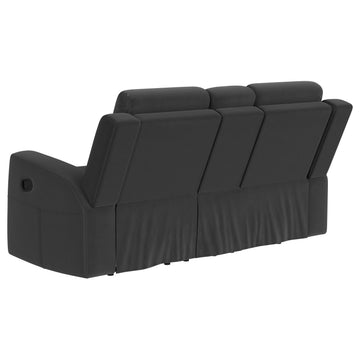 Brentwood Dark Charcoal 2-piece Upholstered Reclining Sofa Set - Ornate Home