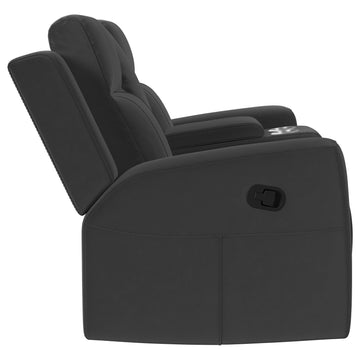 Brentwood Dark Charcoal 2-piece Upholstered Reclining Sofa Set - Ornate Home