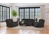 Brentwood Dark Charcoal 3-piece Upholstered Reclining Sofa Set - Ornate Home