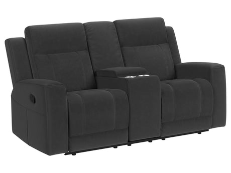 Brentwood Dark Charcoal Reclining Loveseat - Ornate Home