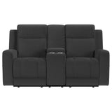 Brentwood Dark Charcoal Reclining Loveseat - Ornate Home